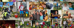 Ken Francis, collage of cycling guests